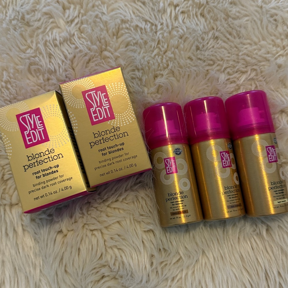 Style Edit Blonde Perfection Root Concealer collection (5)light med dark Blonde